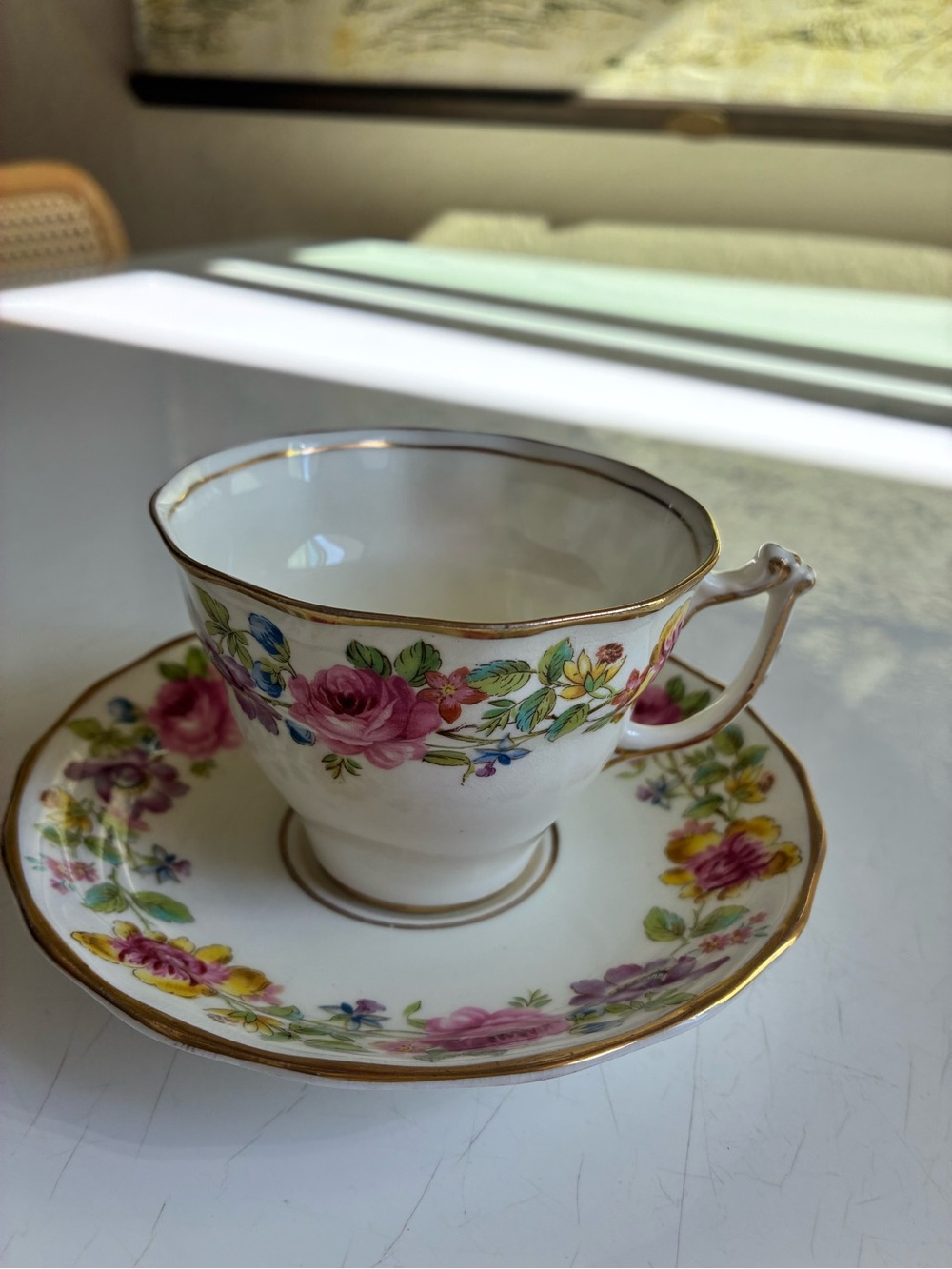 Bone china Floral Teacup and Saucer Set - old Royal china